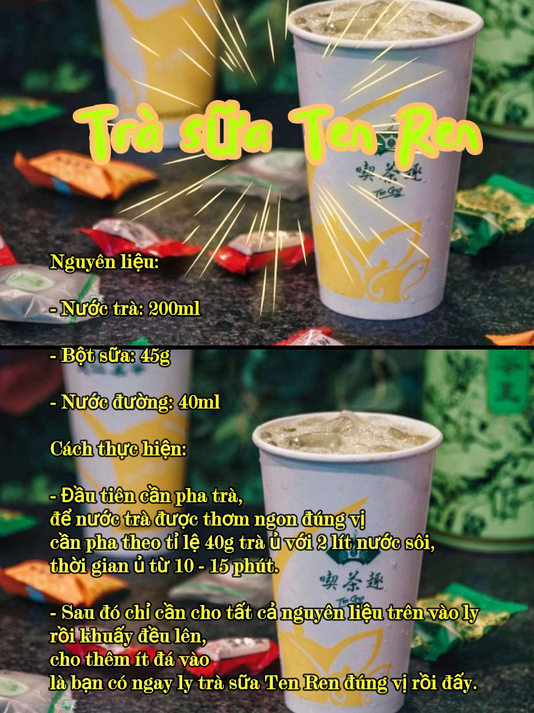 Tổng hợp công thức pha chế đồ uống nổi tiếng: Trà sen vàng, Trà đào Highlands, Matcha Coffee Starbucks và Đá xay Xoài Latte