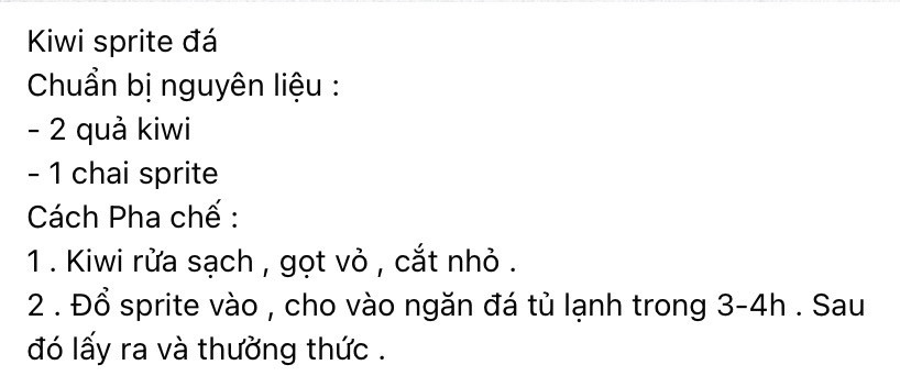 Tổng hợp công thức pha chế đồ uống: Trà dâu, Trà Dứa và Kiwi Sprite đá