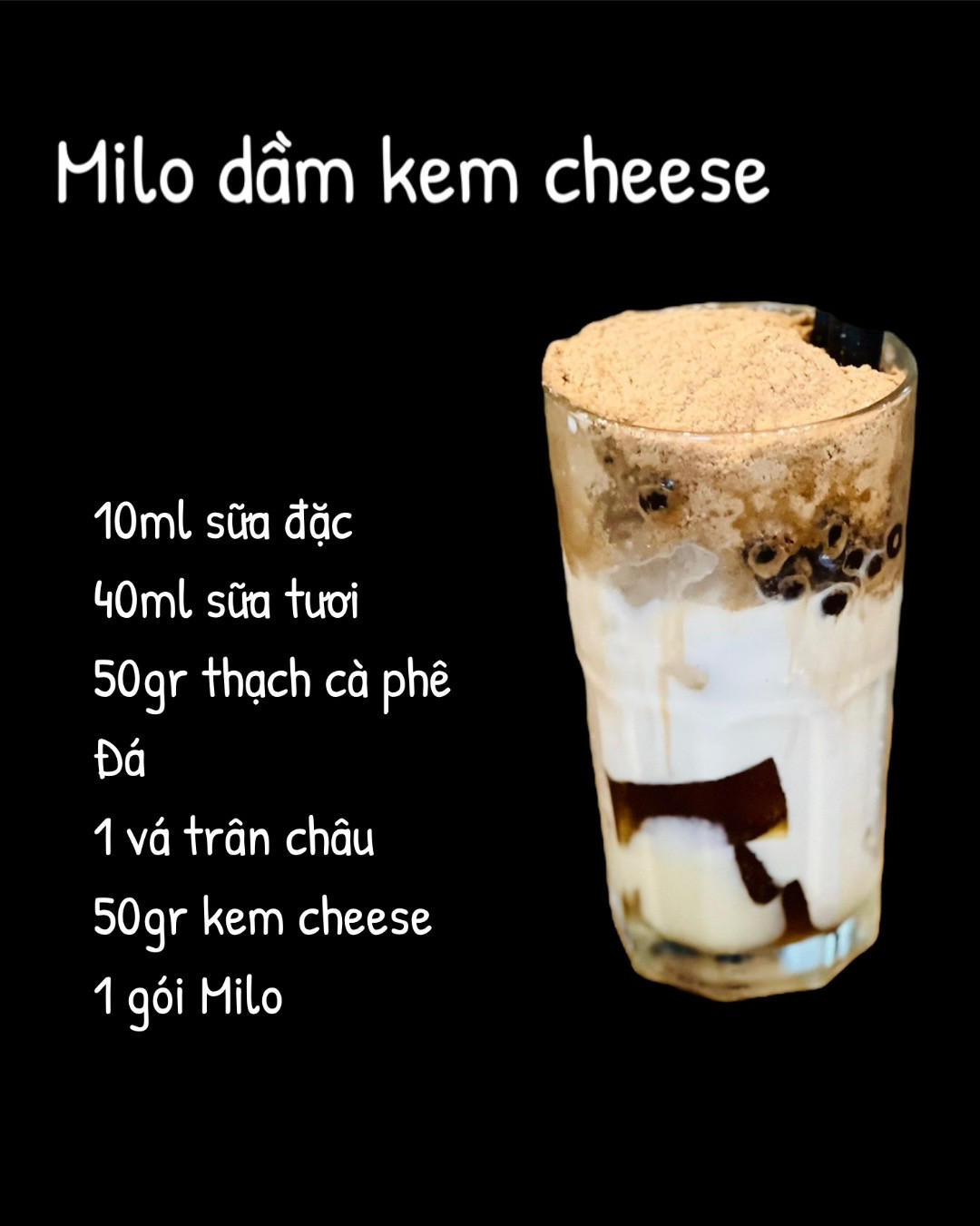 Tổng hợp công thức pha chế đồ uống: Trà xanh, Oolong kem cheese, Milo dầm và Yakult dưa lưới