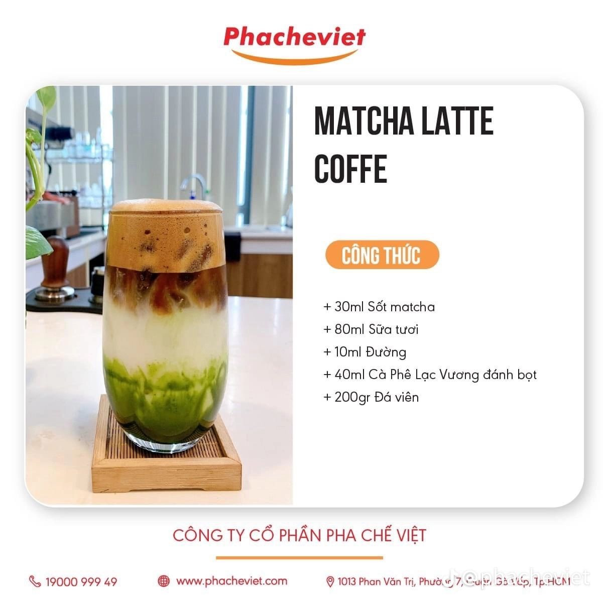 Tổng hợp công thức pha chế Matcha Latte đa dạng: Dâu, Xoài, Cà phê và truyền thống