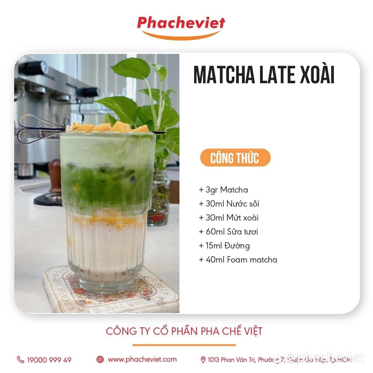 Tổng hợp công thức pha chế Matcha Latte đa dạng: Dâu, Xoài, Cà phê và truyền thống