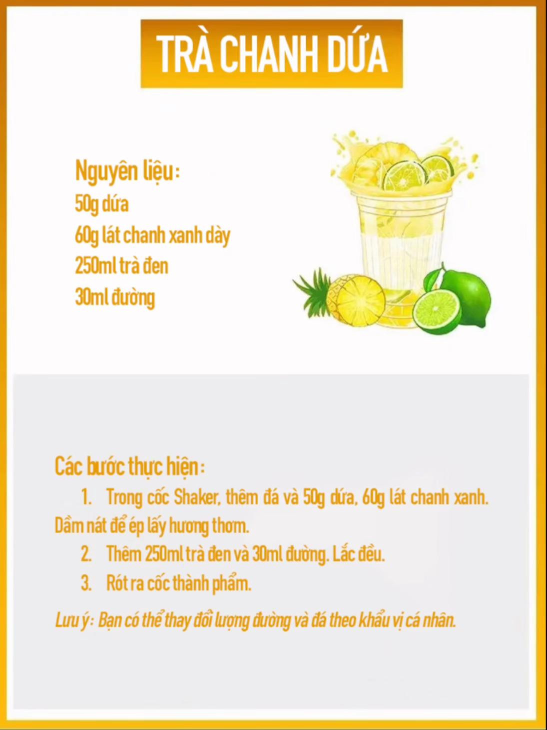 Tổng hợp công thức pha chế trà chanh đa dạng hương vị: Đặc biệt, Dâu Tây, Dứa, Dải và Nhiệt Đới