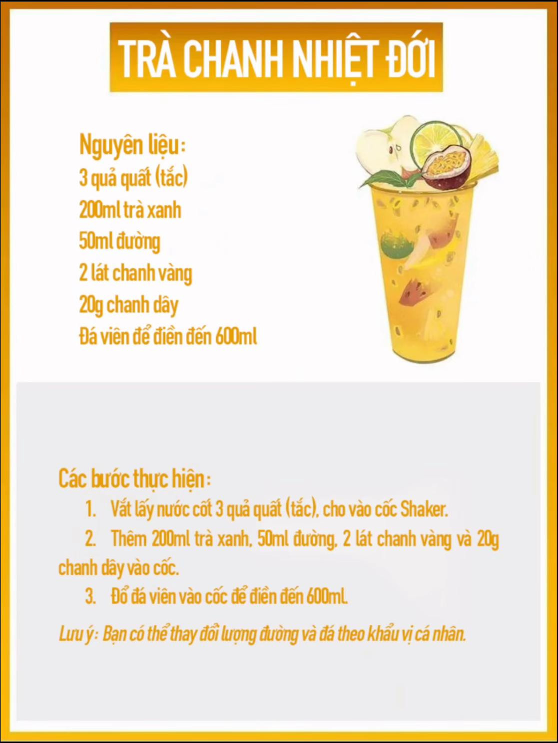 Tổng hợp công thức pha chế trà chanh đa dạng hương vị: Đặc biệt, Dâu Tây, Dứa, Dải và Nhiệt Đới