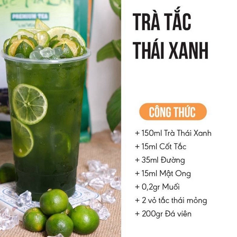 Tổng hợp công thức pha chế Trà Tắc: Hồng Trà, Thái Xanh, Lục Trà Lài và Thái Đỏ