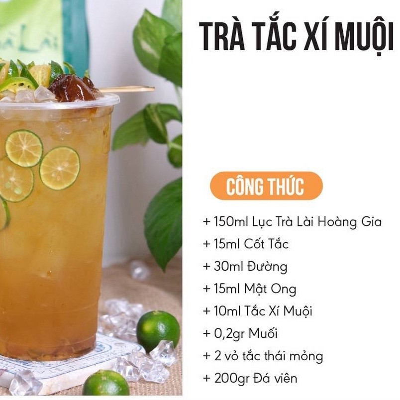 Tổng hợp công thức pha chế Trà Tắc: Hồng Trà, Thái Xanh, Lục Trà Lài và Thái Đỏ