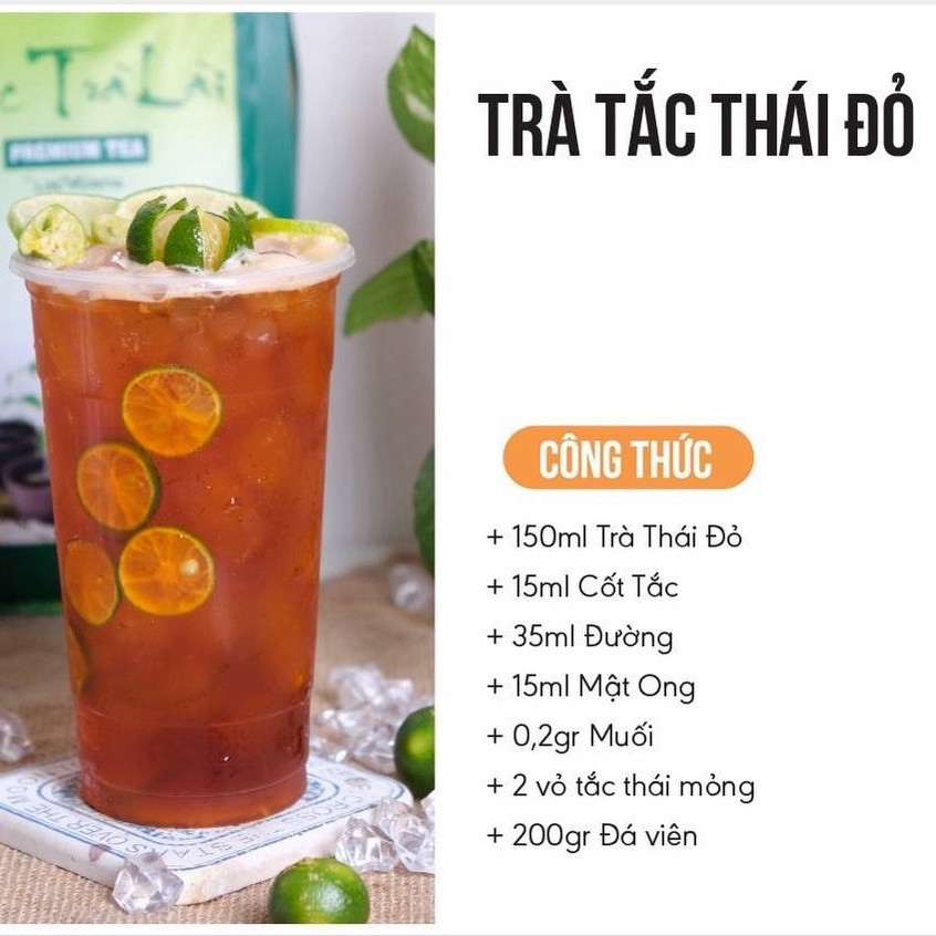 Tổng hợp công thức pha chế Trà Tắc: Hồng Trà, Thái Xanh, Lục Trà Lài và Thái Đỏ