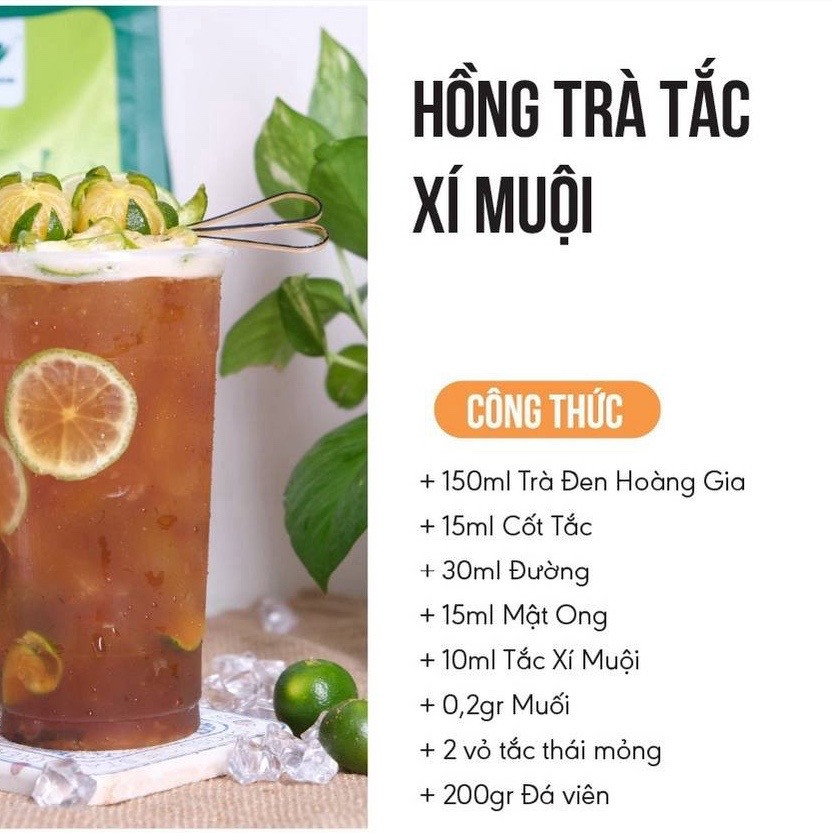 Tổng hợp công thức pha chế Trà Tắc: Hồng Trà, Thái Xanh, Lục Trà Lài và Thái Đỏ