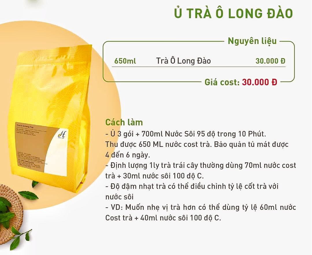 Tổng hợp công thức pha chế trà trái cây giải nhiệt ngày hè: Trà Xoài Bưởi Hồng, Cam Đào, Đào Thạch Mặn, Xoài Thạch Trà và Chanh Kiểu Mạch