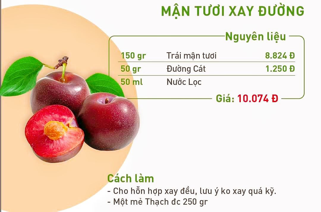 Tổng hợp công thức pha chế trà trái cây giải nhiệt ngày hè: Trà Xoài Bưởi Hồng, Cam Đào, Đào Thạch Mặn, Xoài Thạch Trà và Chanh Kiểu Mạch
