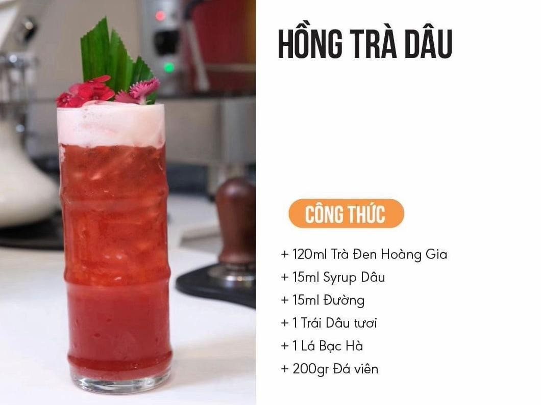 Tổng hợp công thức pha chế trà trái cây: Hồng Trà Dâu, Trà Oolong Xoài, Trà Mãng Cụt Hoa Đậu Biếc và Trà Cam Vàng Kiwi