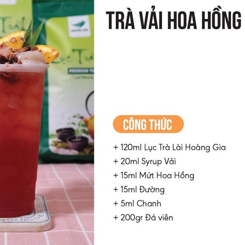 Tổng hợp công thức pha chế trà trái cây: Trà Bưởi Hồng, Trà Vải Hoa Hồng, Trà Táo Xanh và Trà Chanh