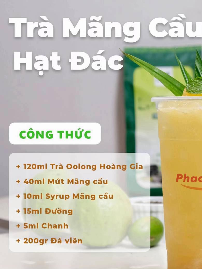 Tổng hợp công thức pha chế trà trái cây: Trà Đào, Trà Vải, Trà Mãng Cầu và Trà Me