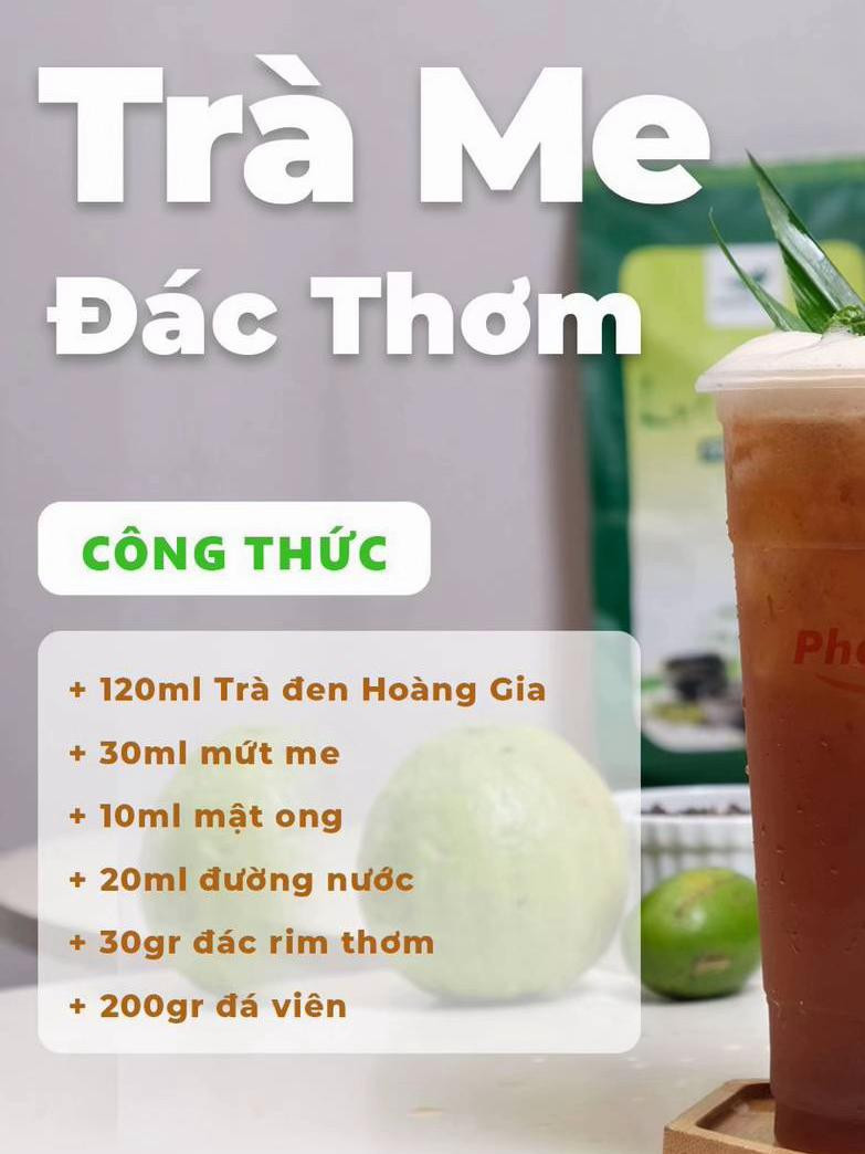 Tổng hợp công thức pha chế trà trái cây: Trà Đào, Trà Vải, Trà Mãng Cầu và Trà Me