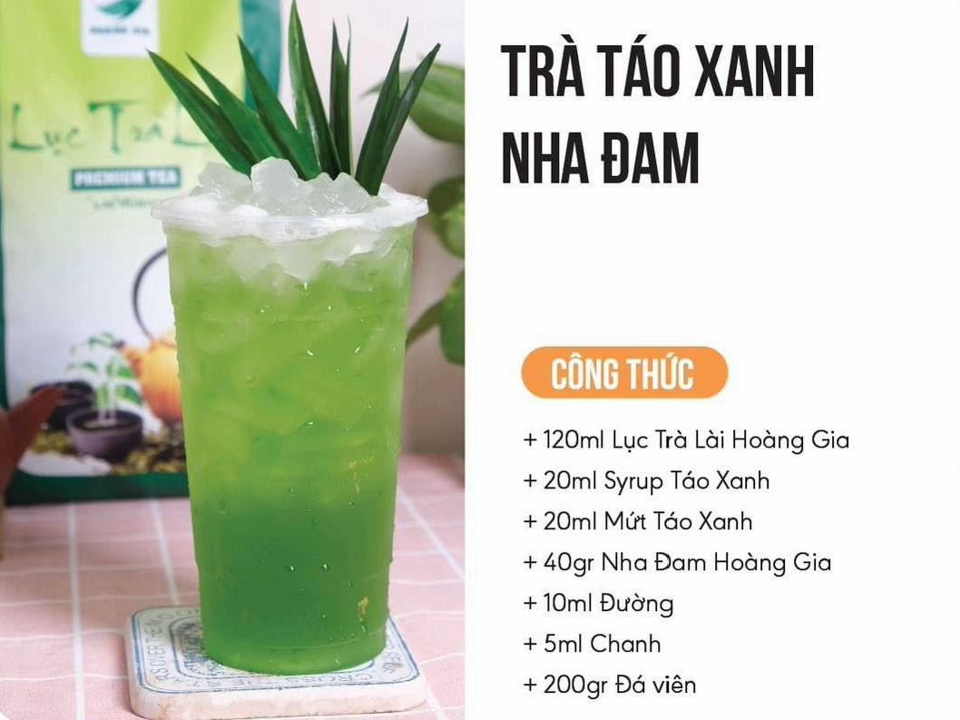 Tổng hợp công thức pha chế trà trái cây: Trà Táo Xanh Nha Đam, Trà Chanh, Trà Vải Dừa Hấu và Trà Vải