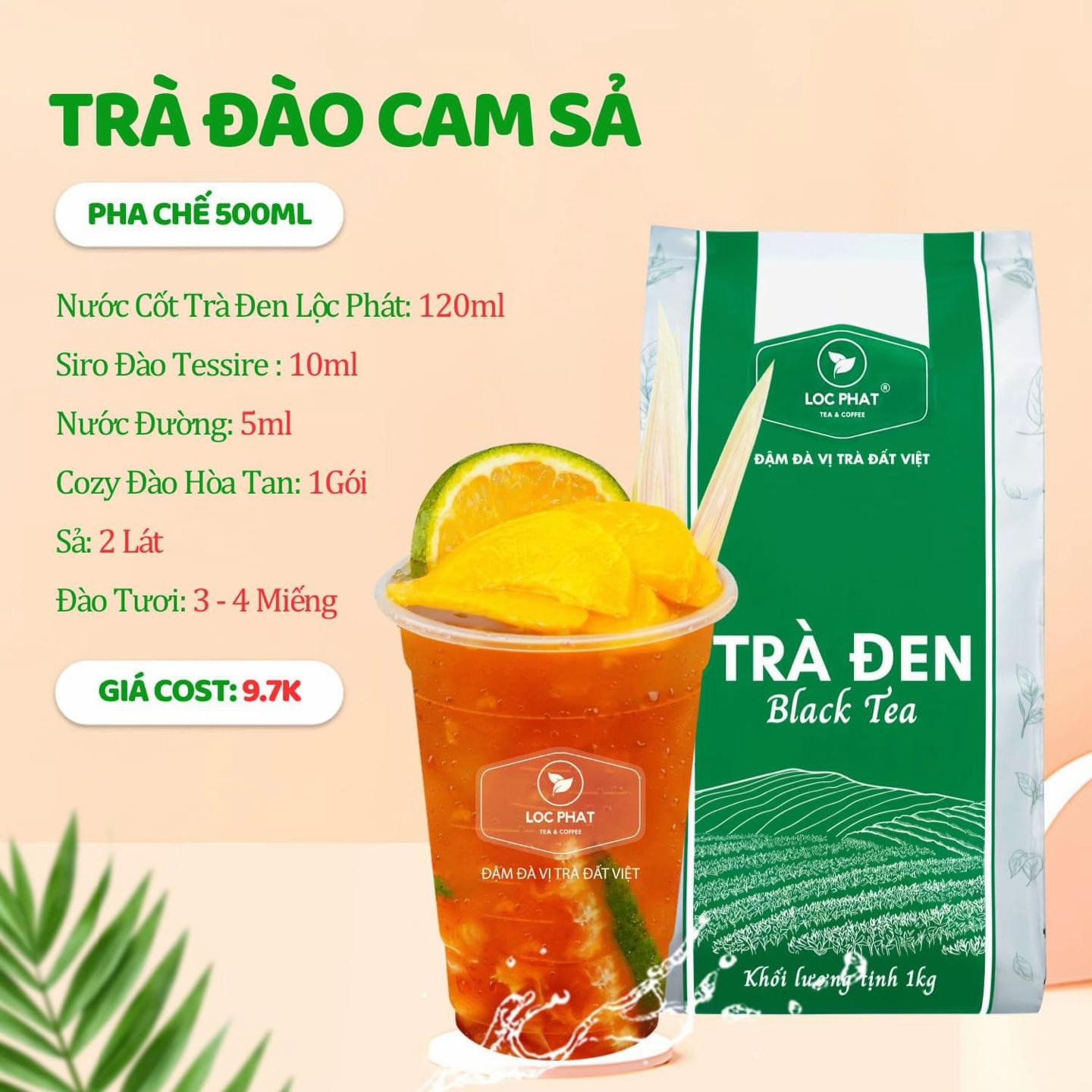 Tổng hợp công thức pha chế trà trái cây tươi, trà dâu, trà mãng cầu, trà đào cam sả và trà vải