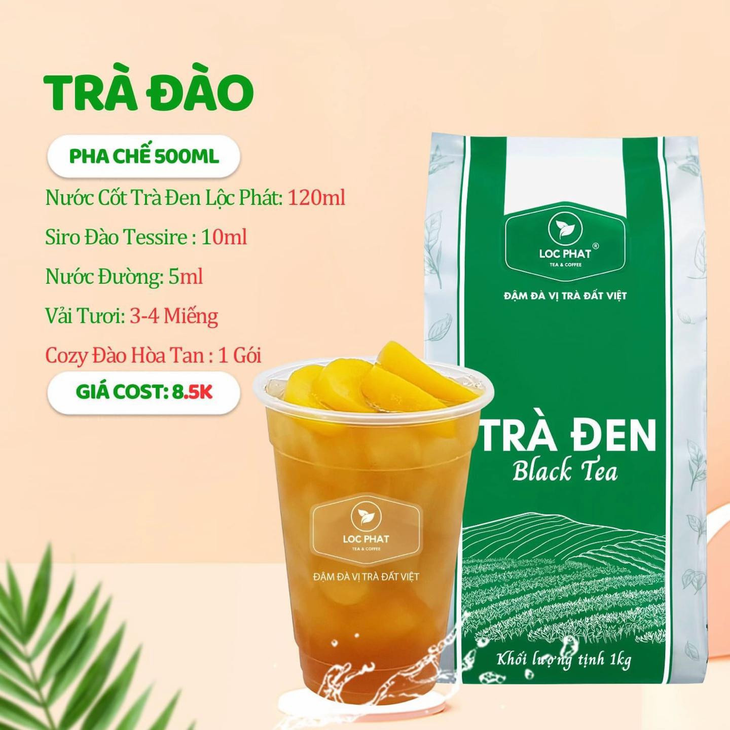 Tổng hợp công thức pha chế trà trái cây tươi, trà dâu, trà mãng cầu, trà đào cam sả và trà vải