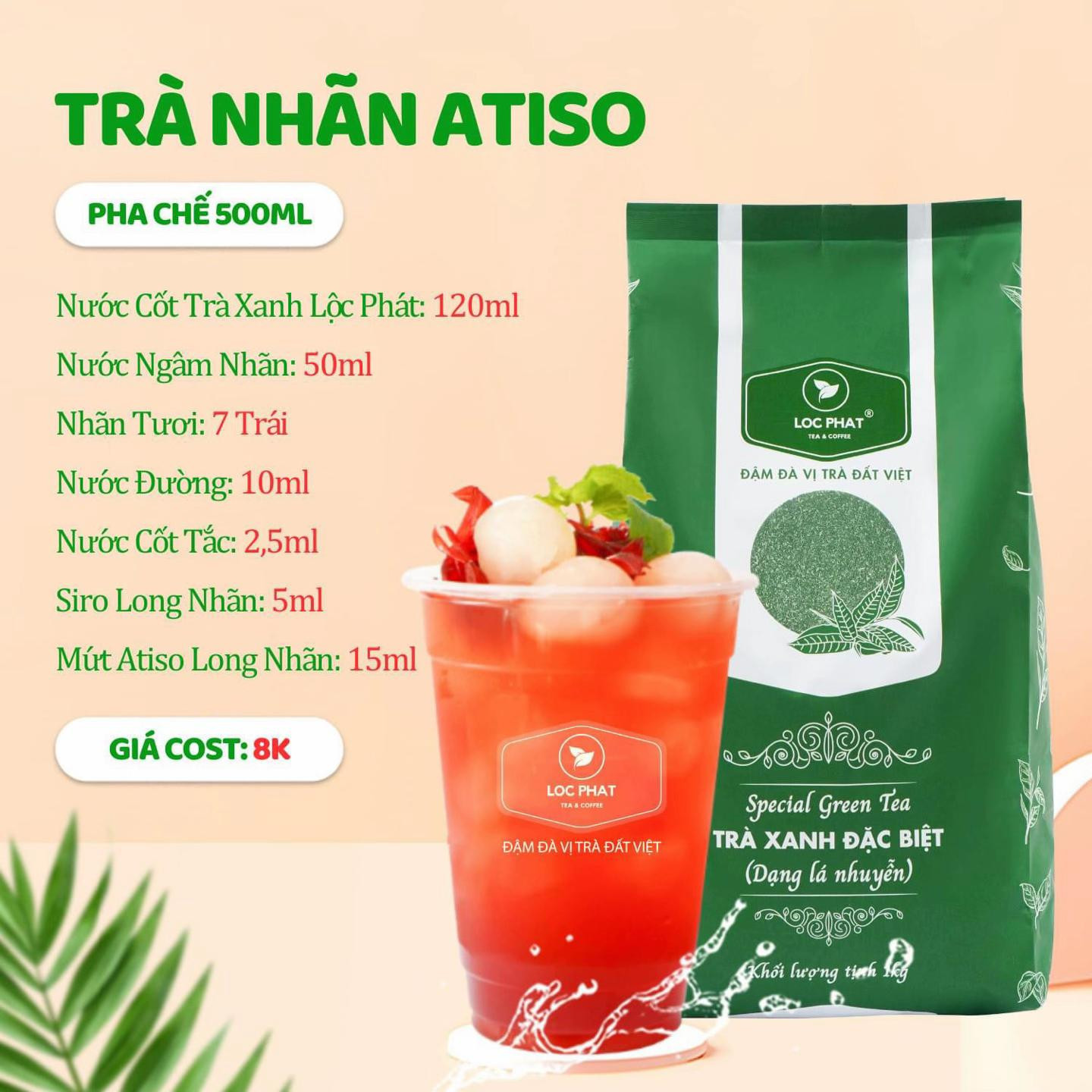 Tổng hợp công thức pha chế trà trái cây tươi, trà dâu, trà mãng cầu, trà đào cam sả và trà vải