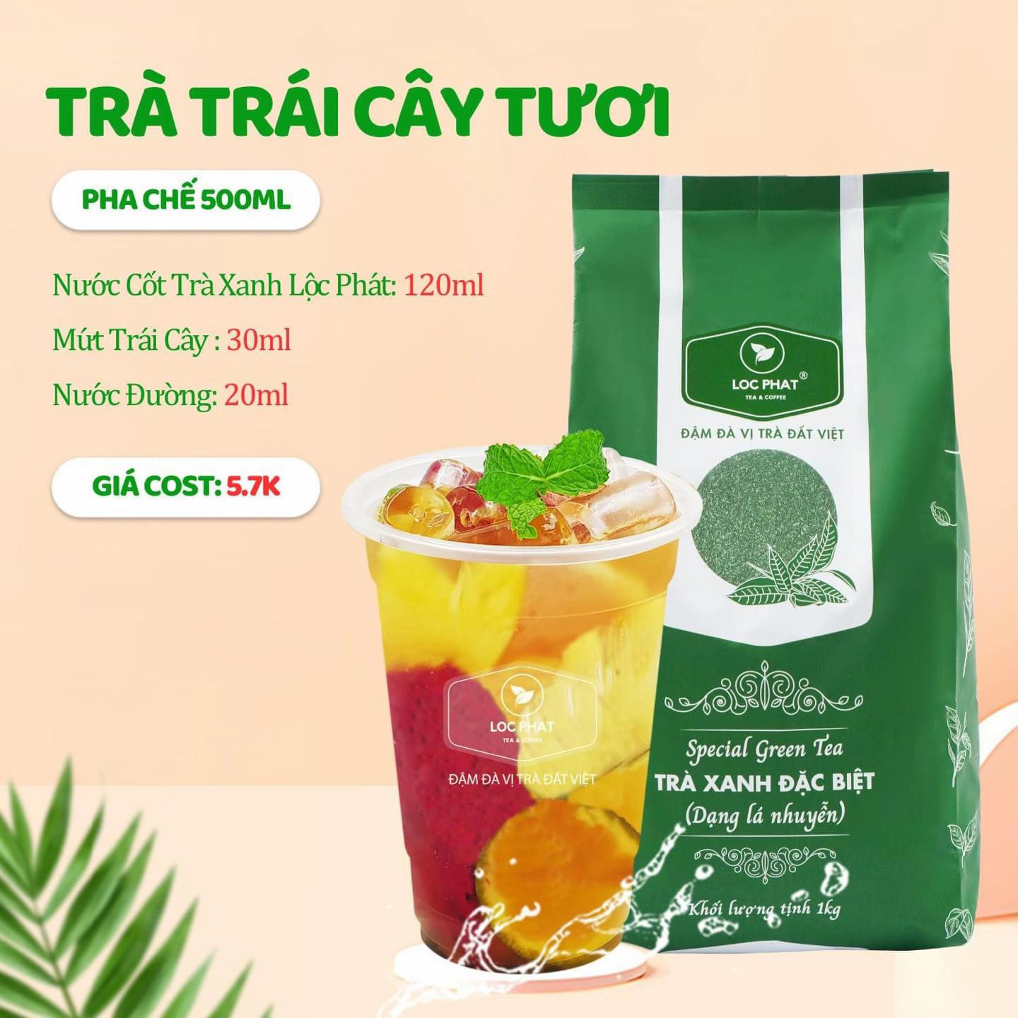 Tổng hợp công thức pha chế trà trái cây tươi, trà dâu, trà mãng cầu, trà đào cam sả và trà vải