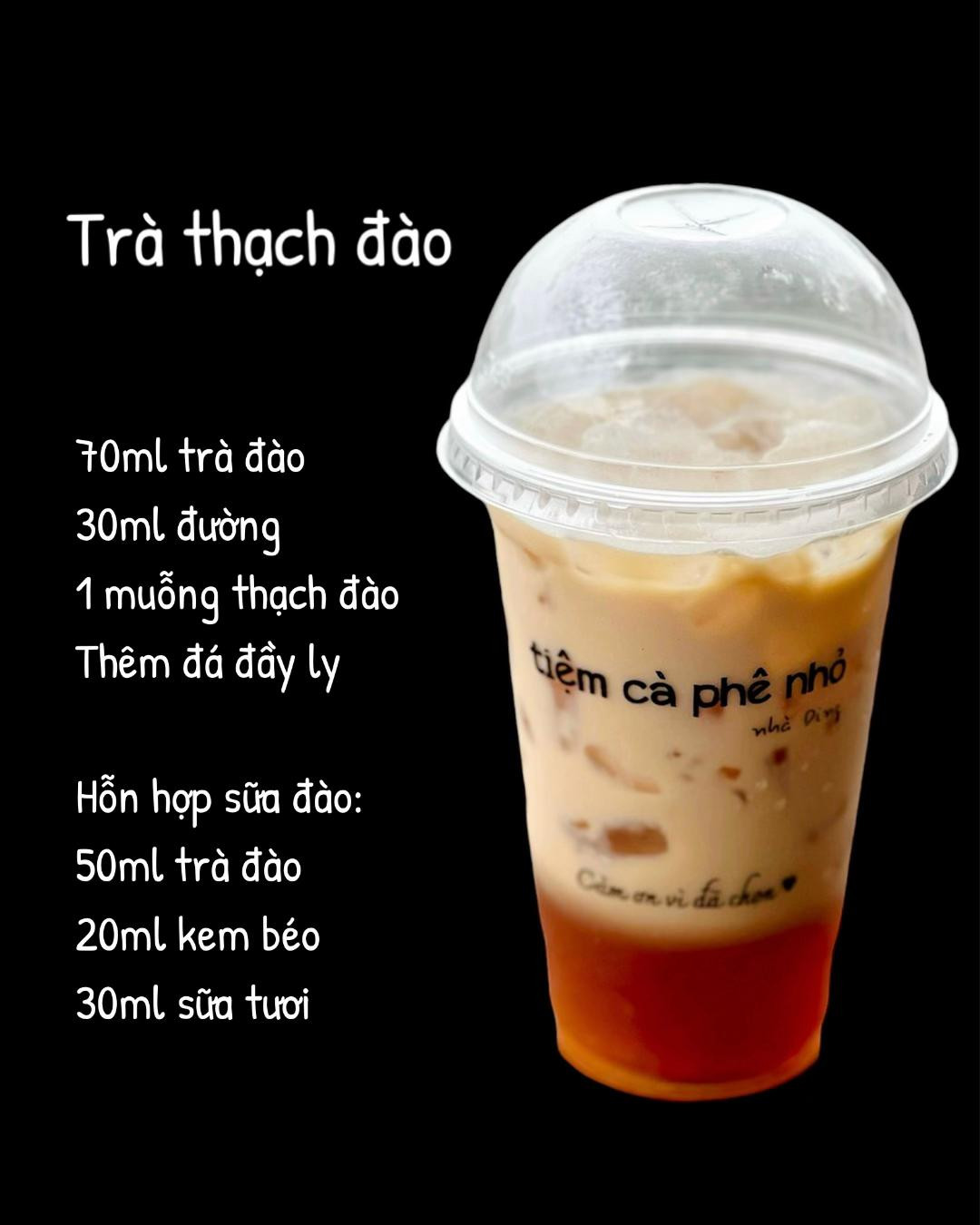 Tổng hợp công thức pha chế trà trái cây và matcha sữa dừa từ Tiệm Cà Phê Nhỏ Nhà Ding