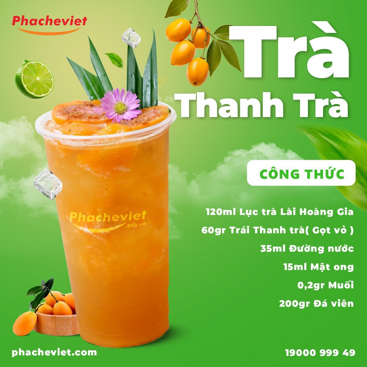 Tổng hợp công thức pha chế Trà Xoài Nhiệt đới, Trà Xoài Chanh Dây và Trà Thanh Trà