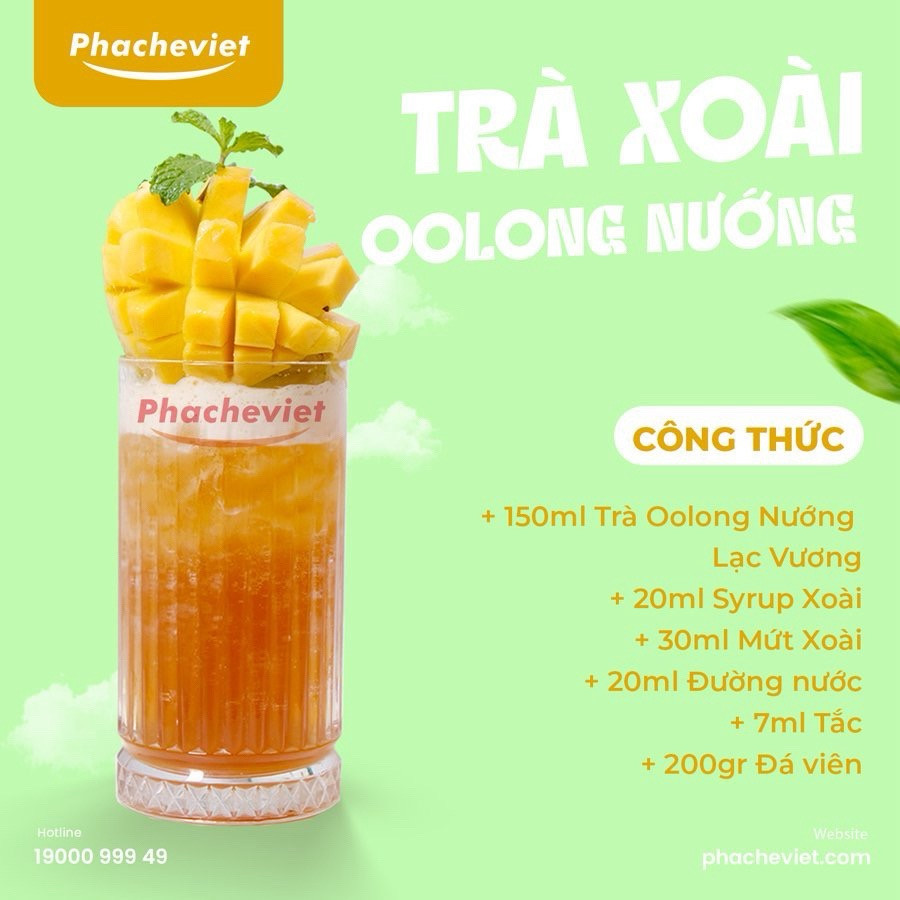 Tổng hợp công thức pha chế Trà Xoài Oolong Nướng, Cà Phê Trứng Muối Phô Mai và Trà Sữa Foam Chuỗi