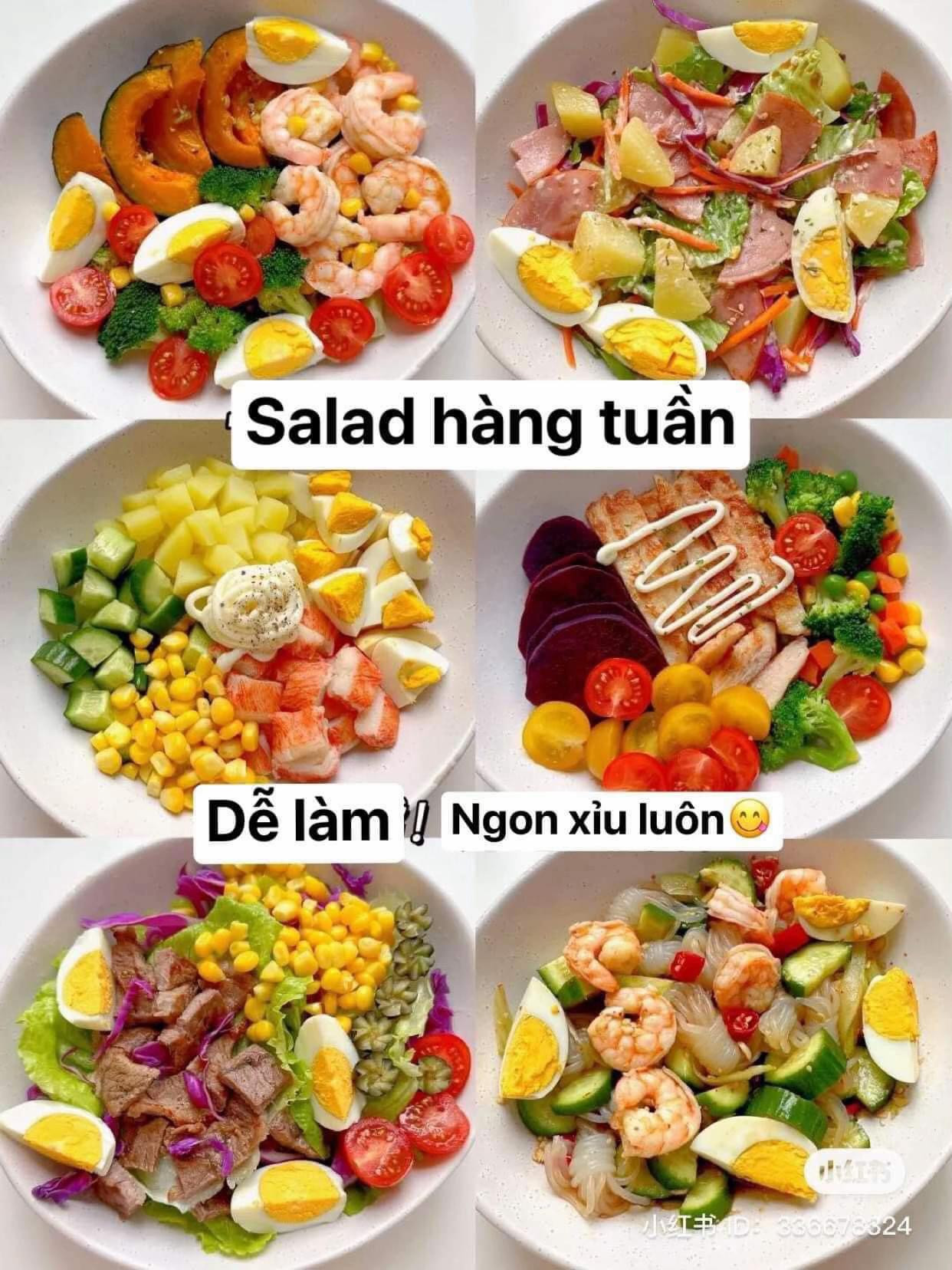 Tổng hợp công thức salad hàng tuần: Gỏi tôm bí đỏ, Salad dưa chuột, Salad bò bít tết và gà khoai tây tím