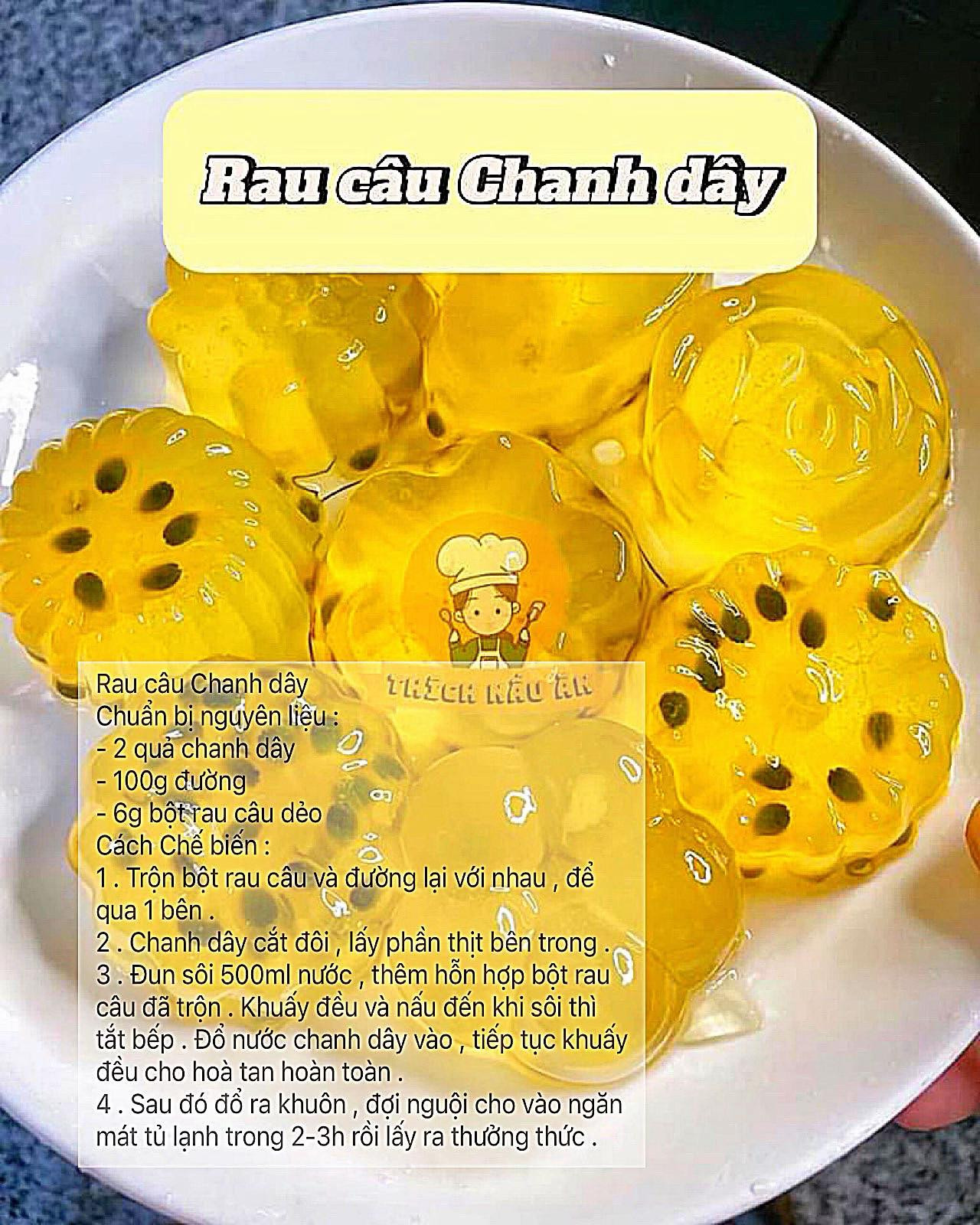 Tổng hợp công thức thạch rau câu từ hoa quả tươi: Dưa chuột, Cà chua, Dưa hấu, Chanh dây