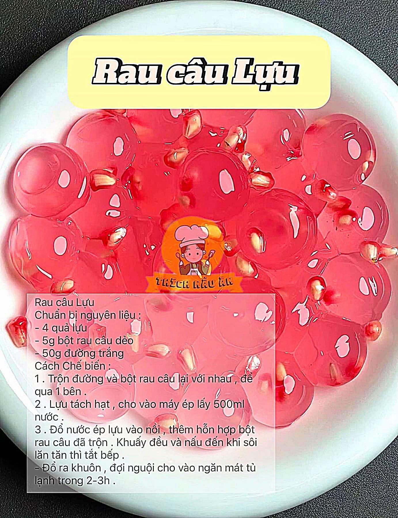 Tổng hợp công thức thạch rau câu từ hoa quả tươi: Dưa chuột, Cà chua, Dưa hấu, Chanh dây