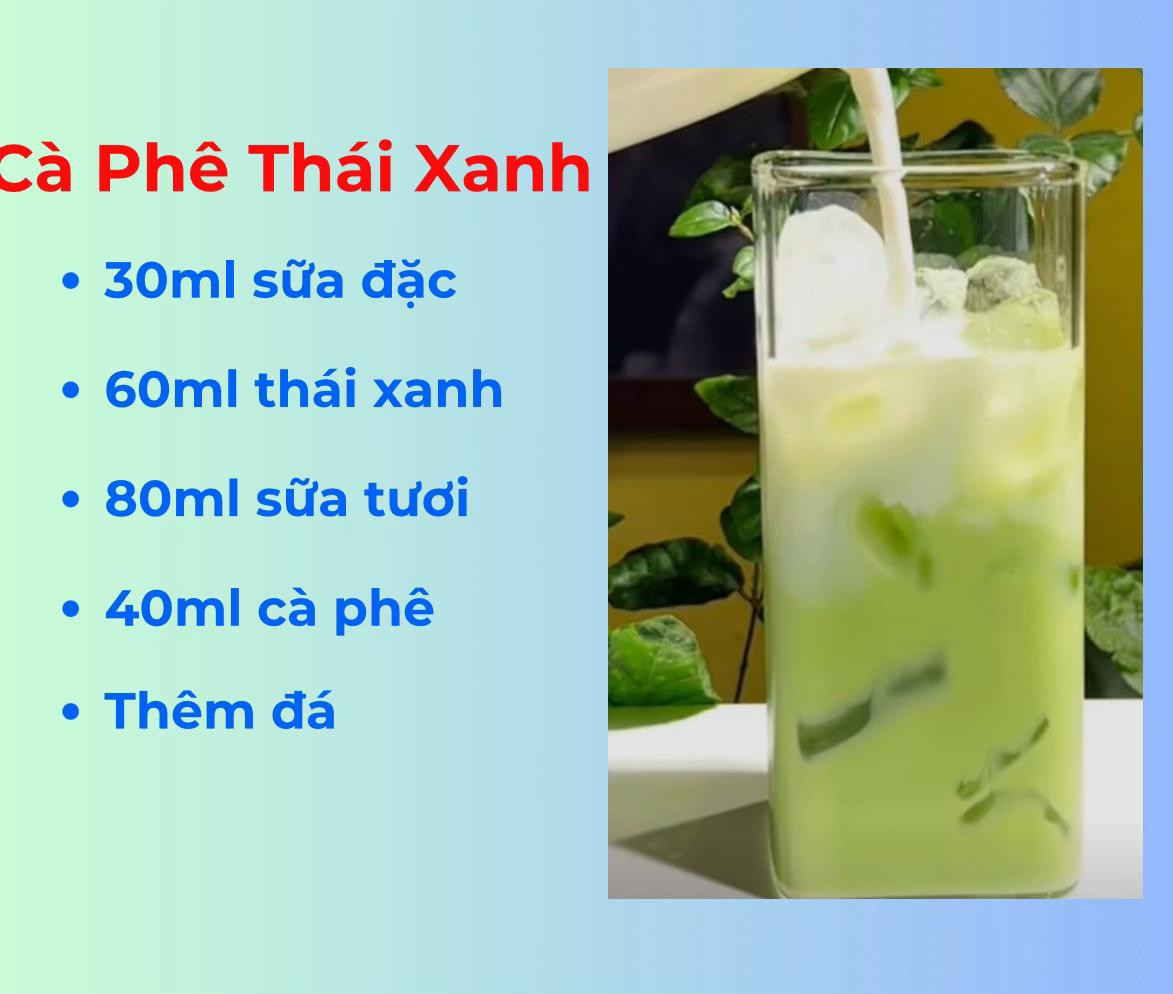 Tổng hợp công thức tự làm 4 loại cà phê trendy: Cà Phê Sữa Dừa, Cà Phê Thái Xanh, Cà Phê Muối Hồng và Cà Phê Bột Biển