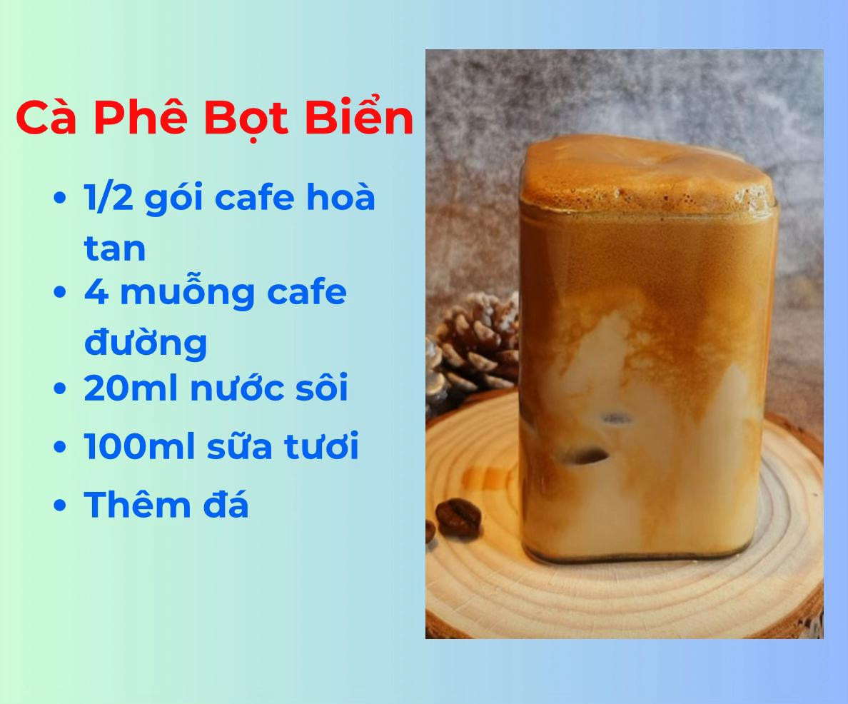 Tổng hợp công thức tự làm 4 loại cà phê trendy: Cà Phê Sữa Dừa, Cà Phê Thái Xanh, Cà Phê Muối Hồng và Cà Phê Bột Biển