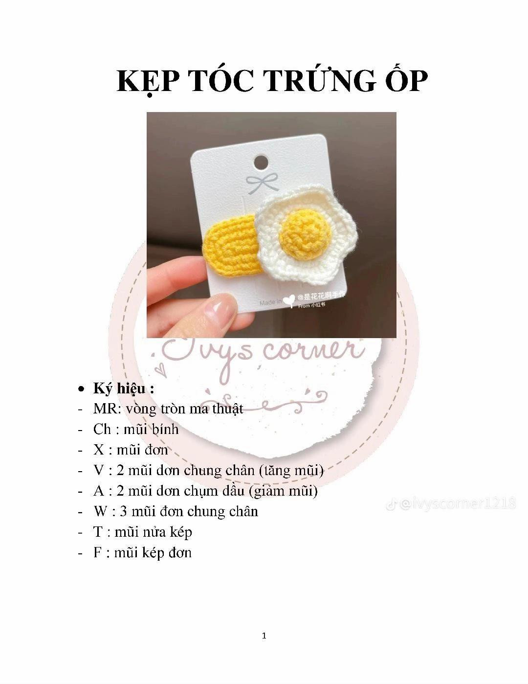 Tổng hợp hướng dẫn móc len kẹp tóc gấu, thỏ và mặt cười dễ thương