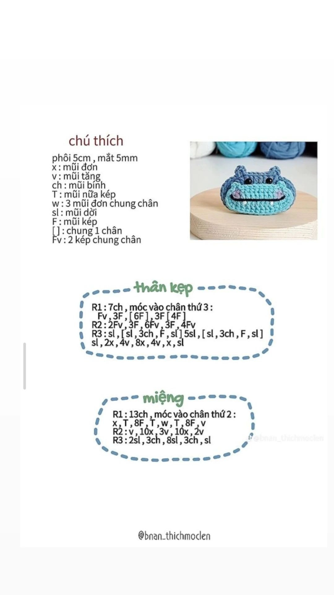 Tổng hợp hướng dẫn móc len kẹp tóc: Hoa, Thỏ, Cá và Trái cây dễ thương