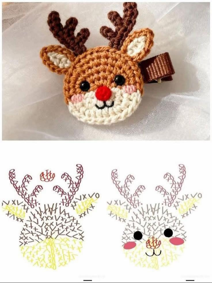 Tổng hợp ý tưởng móc len Giáng sinh: kẹp tóc, túi quà và búp bê