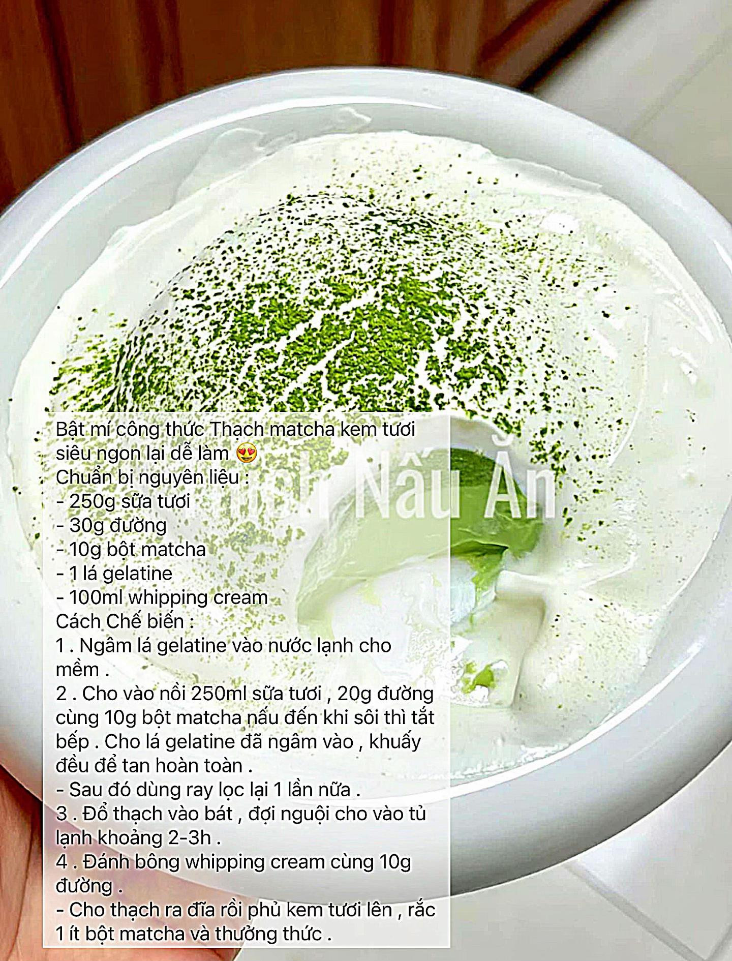 Top 10 công thức đồ ăn vặt mát lạnh dễ làm: Thạch matcha, Panna cotta cam, thạch sữa dừa