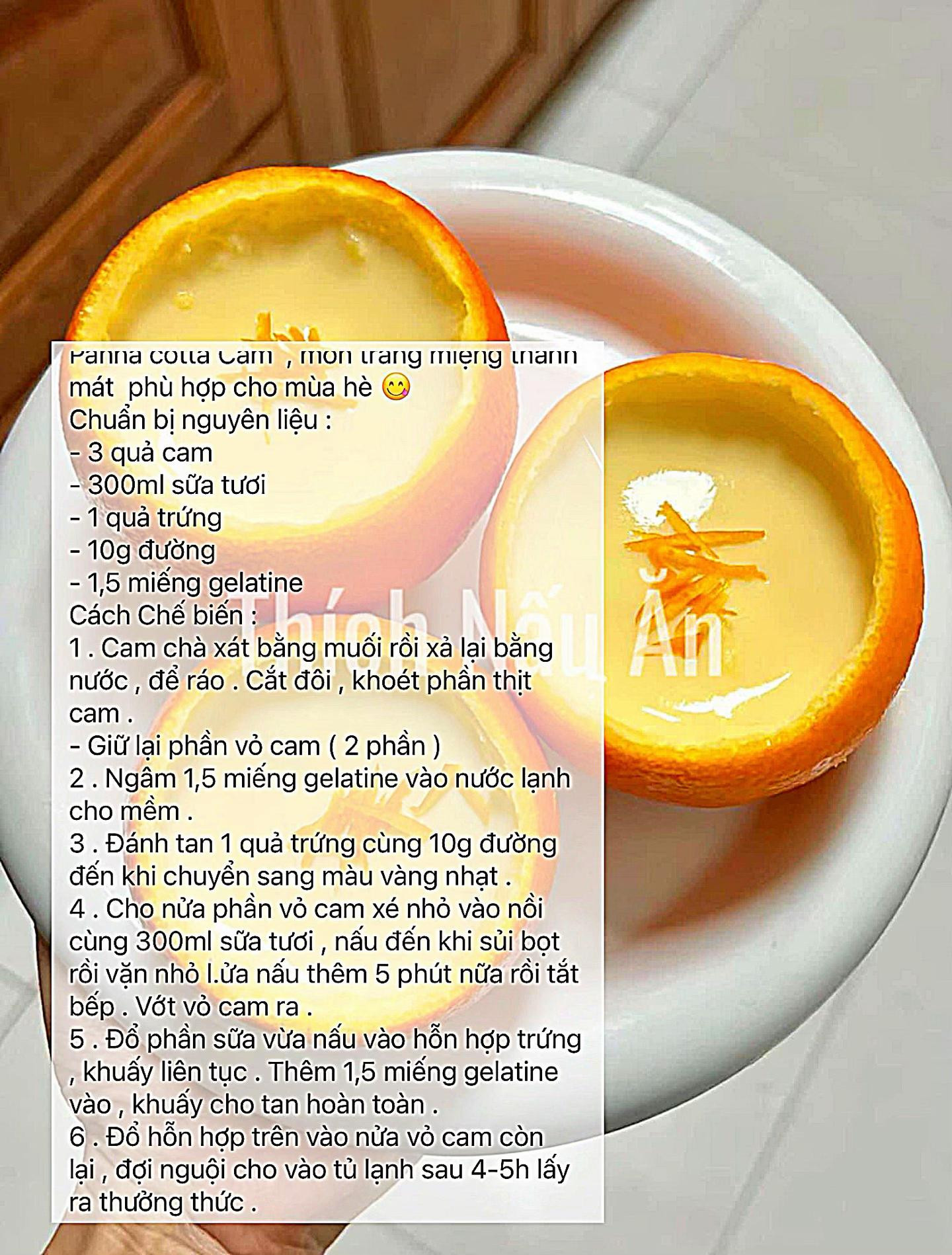 Top 10 công thức đồ ăn vặt mát lạnh dễ làm: Thạch matcha, Panna cotta cam, thạch sữa dừa