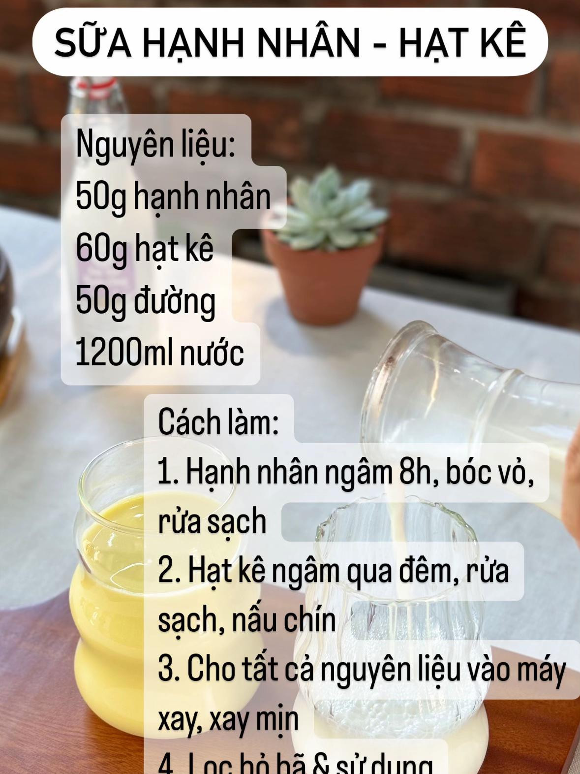 Top 7 công thức sữa hạt mix hạnh nhân dễ làm và dinh dưỡng