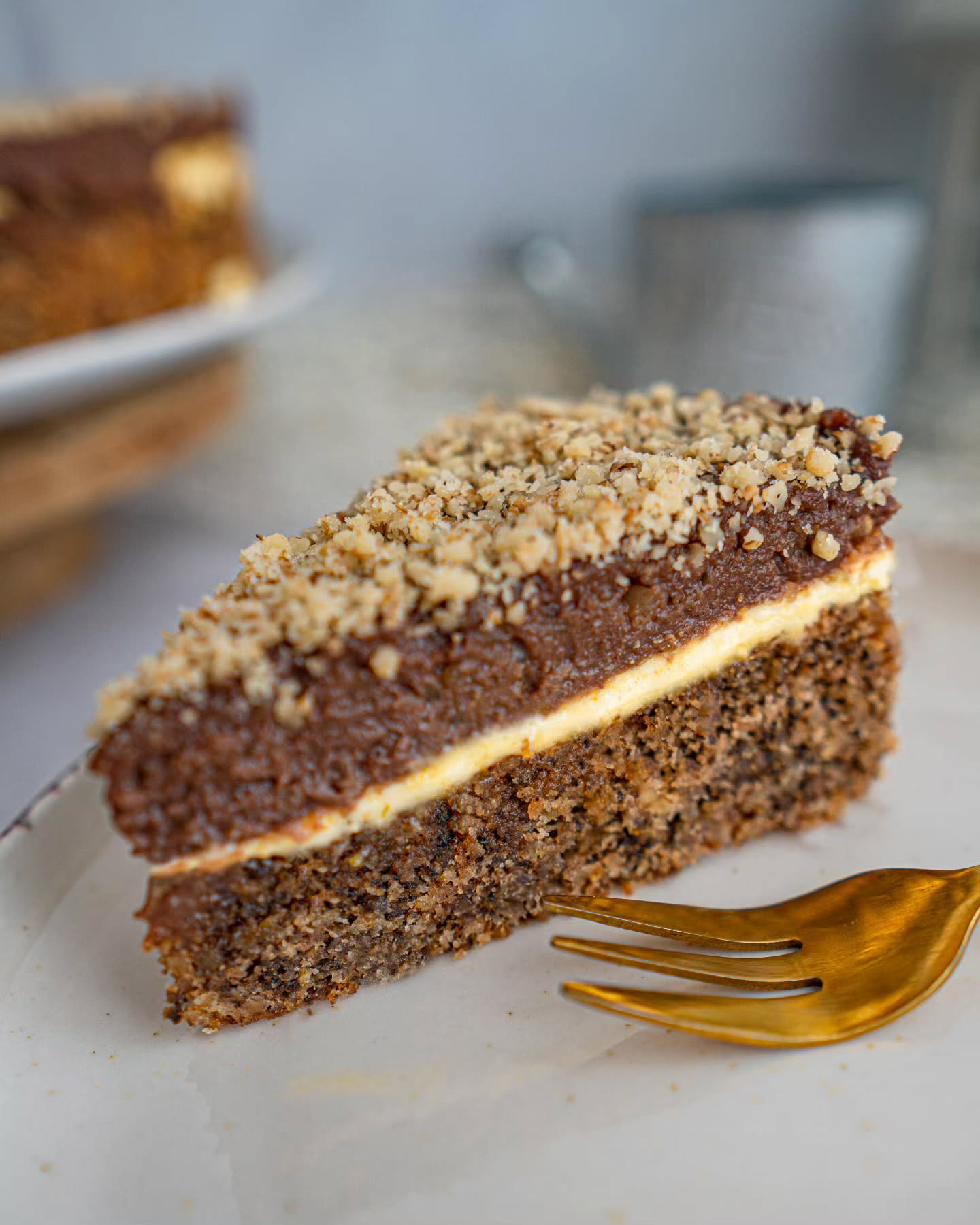 Torta od oraha - Walnut Cake with Cream and Glaze Recipe