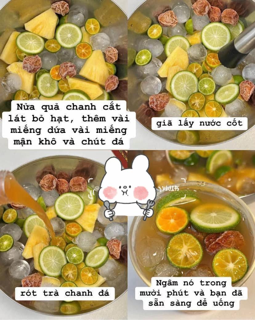 Trà chanh đá dứa muối: Công thức làm nước uống giải nhiệt với chanh, dứa, me khô và trà