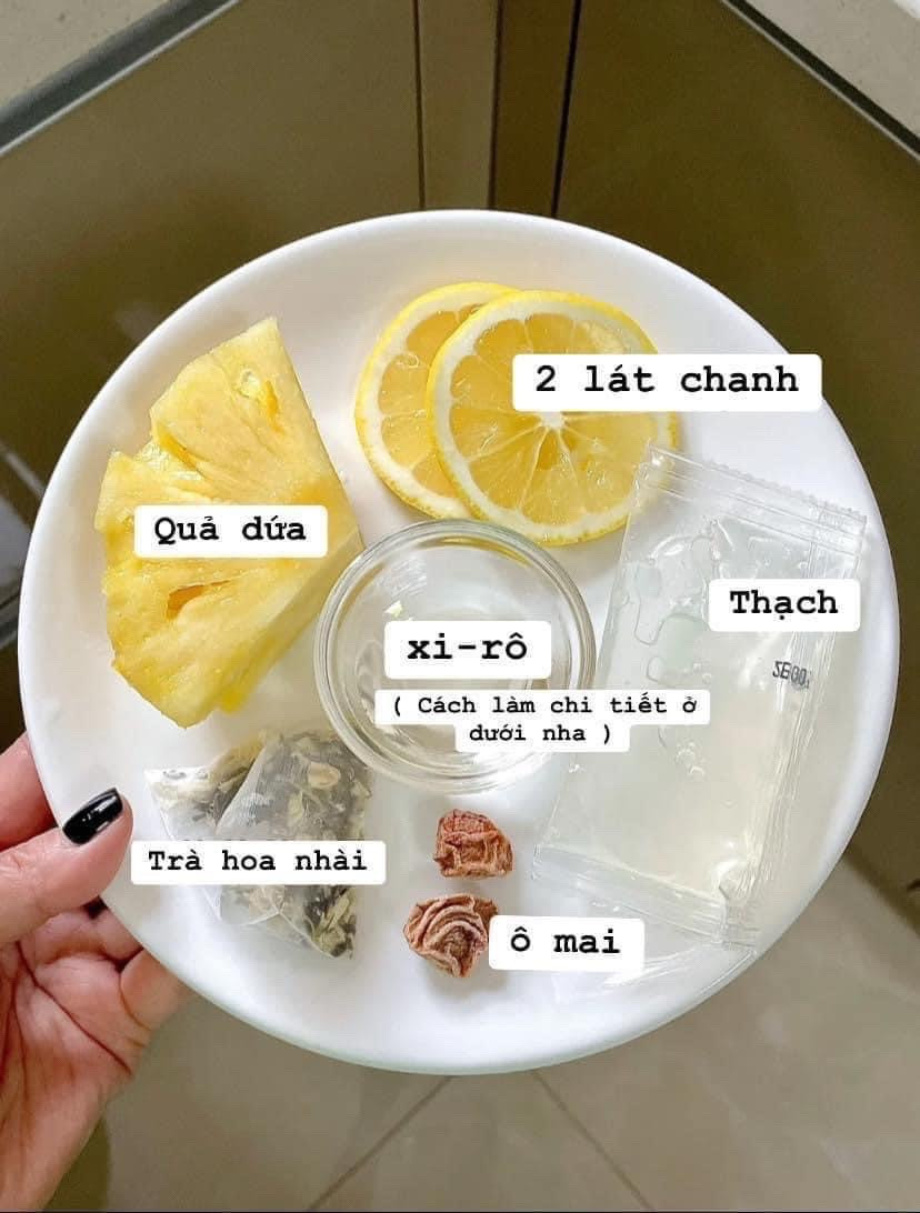 Trà hoa nhài dứa ô mai: Hương thơm trái cây chua ngọt quyến rũ, tuyệt vời và siêu lạ