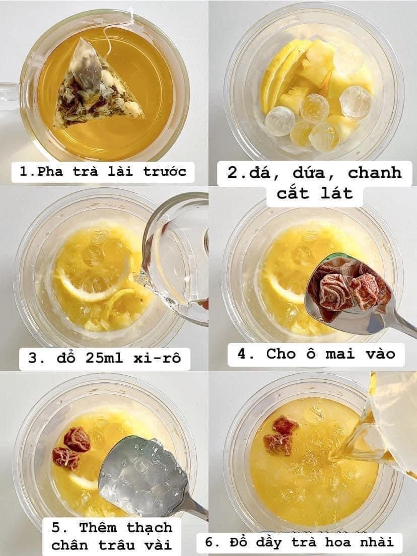 Trà hoa nhài dứa ô mai: Hương thơm trái cây chua ngọt quyến rũ, tuyệt vời và siêu lạ