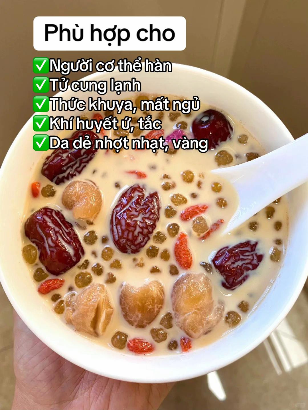 Trà sữa táo đỏ, kỷ tử, hoa hồng và bột báng tốt cho sức khỏe