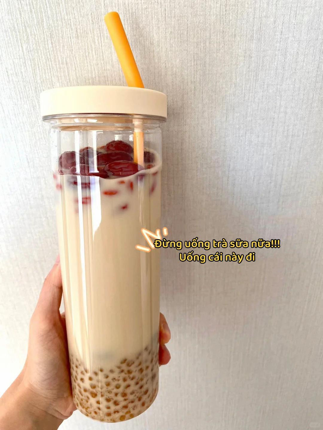 Trà sữa táo đỏ, kỷ tử, hoa hồng và bột báng tốt cho sức khỏe