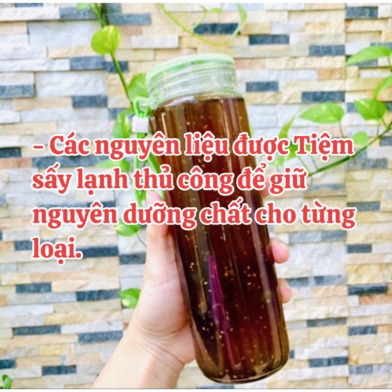 Trà thảo mộc sâm bí đao hạt chia thanh nhiệt mát gan, nguyên liệu hữu cơ sấy lạnh