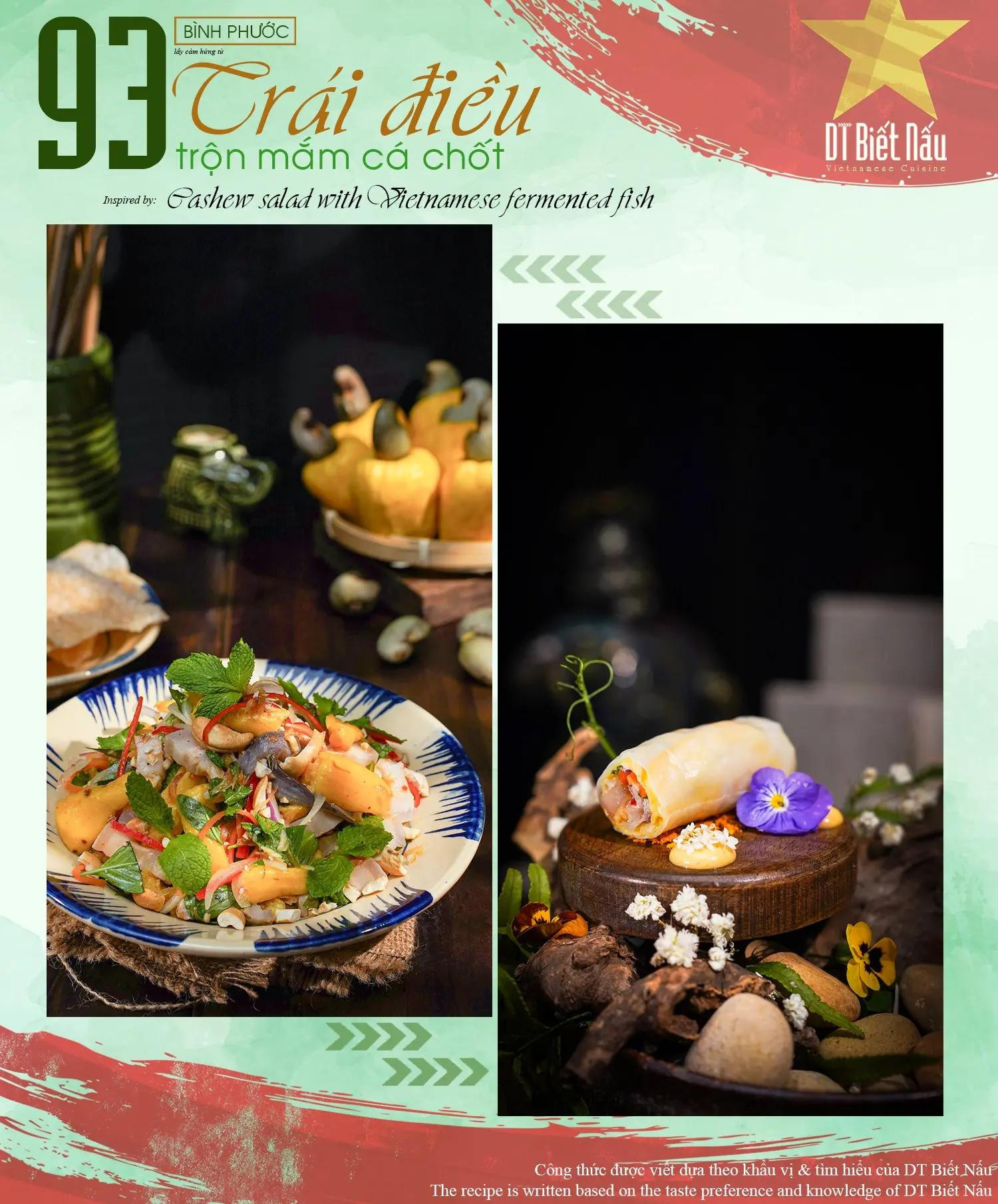 Trái điều trộn mắm cá chốt - Món ăn đặc sản Bình Phước