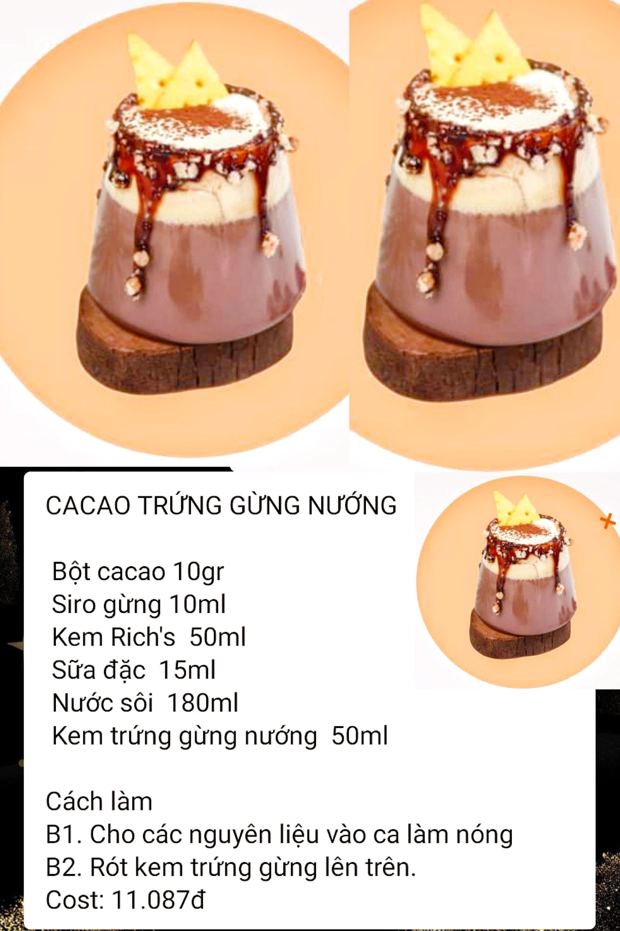 Trọn bộ công thức pha chế đồ uống Kem Trứng: Trà Olong, Xoài, Hồng Trà và Khoai Môn