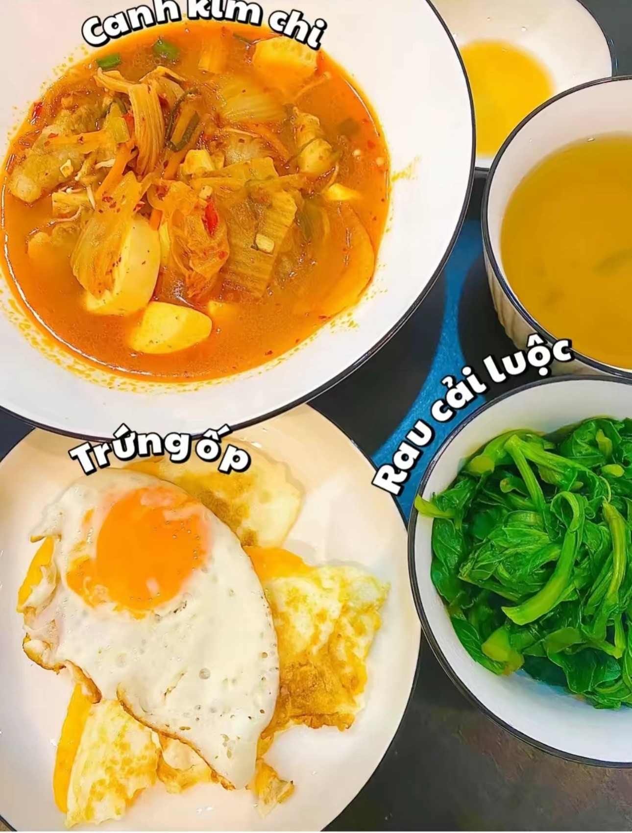 Trọn vị cơm nhà với 4 mâm cơm ngon: Trứng chưng, gà ủ muối, canh kim chi và cá bớp