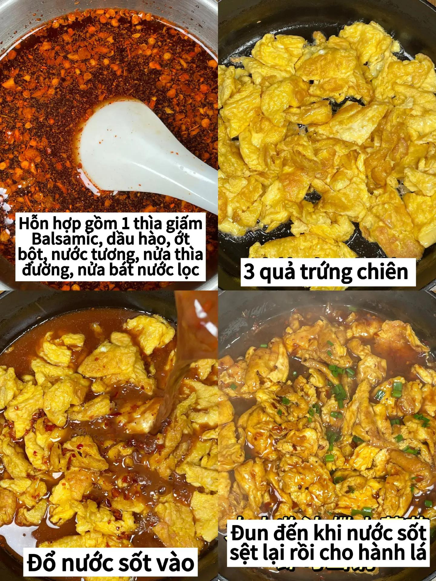 Trứng chiên sốt chua cay tỏi ớt, món trứng ngon ăn kèm cơm trắng