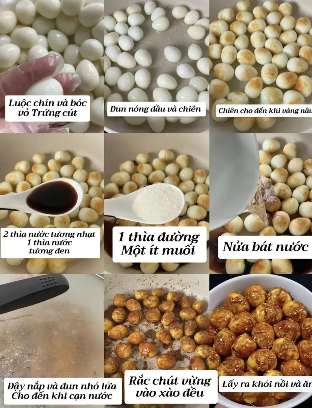 Trứng cút chiên nước mắm rắc vừng, món ăn vặt ngon tuyệt vời