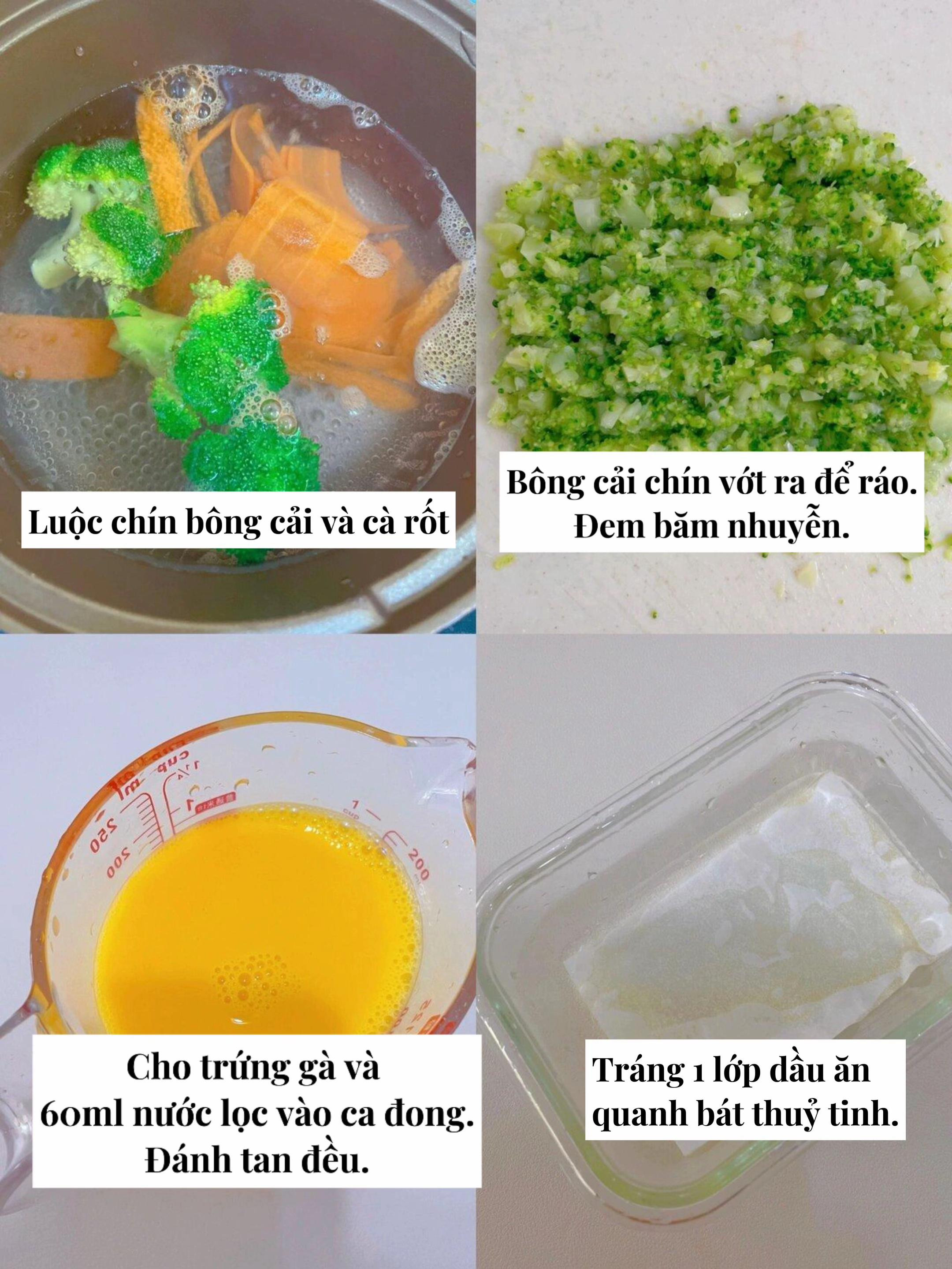 Trứng hấp rau củ: Món ăn dặm bổ sung vitamin cho bé từ 10 tháng tuổi
