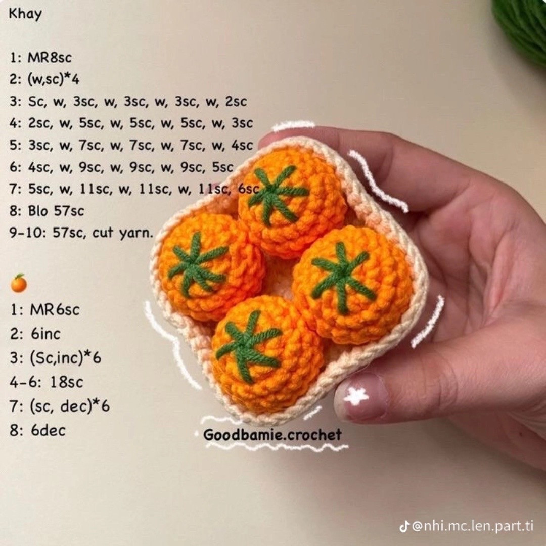 Túi dâu tây hồng trắng len móc